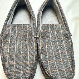 Totes Gray Plaid Men's Loafers (Size XL)